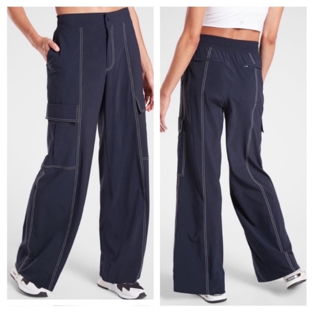 Athleta Navy Cargo Pants